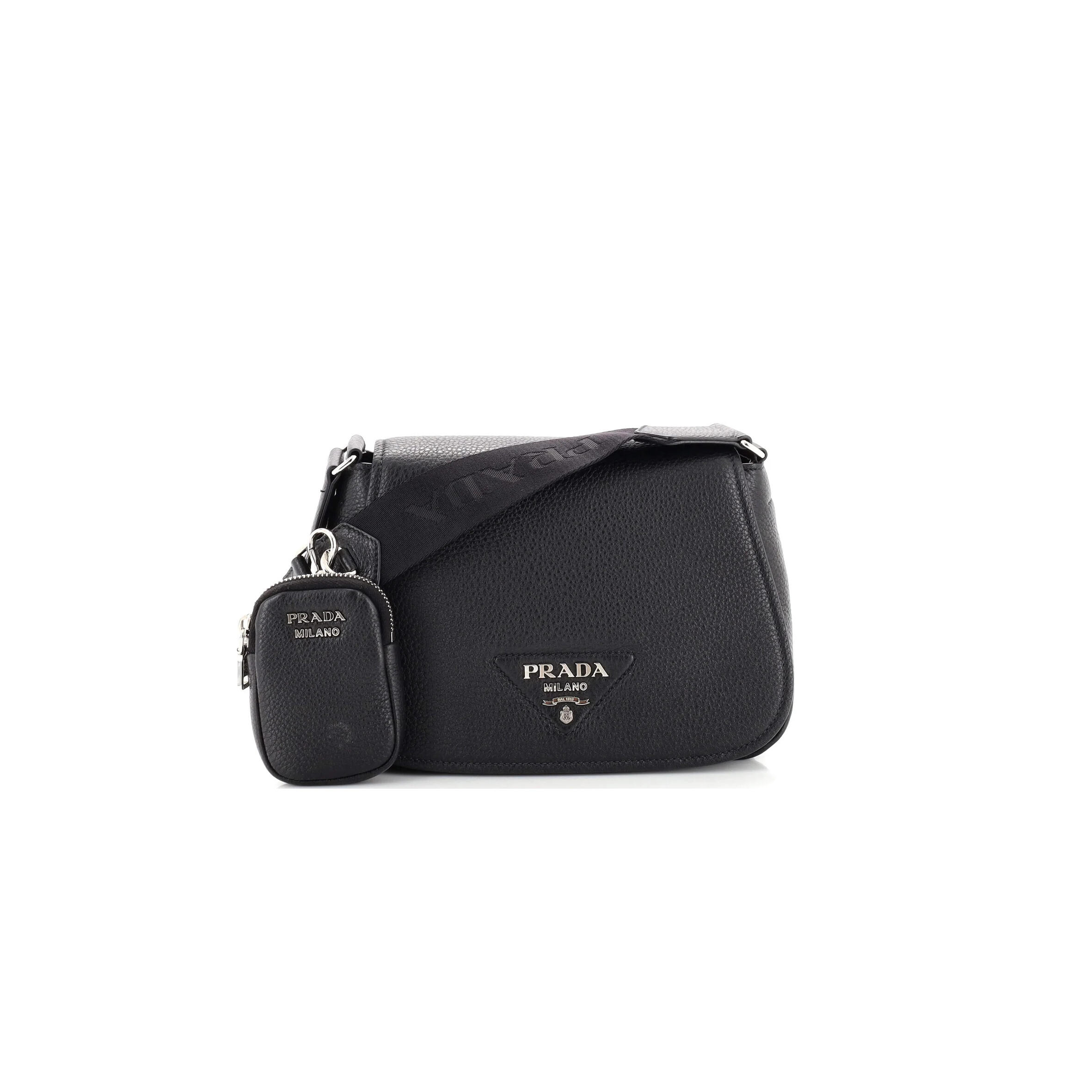 PRADA RE-EDITION FLAP SHOULDER BAG VITELLO DAINO 1BD293 (24*17*9.5cm)